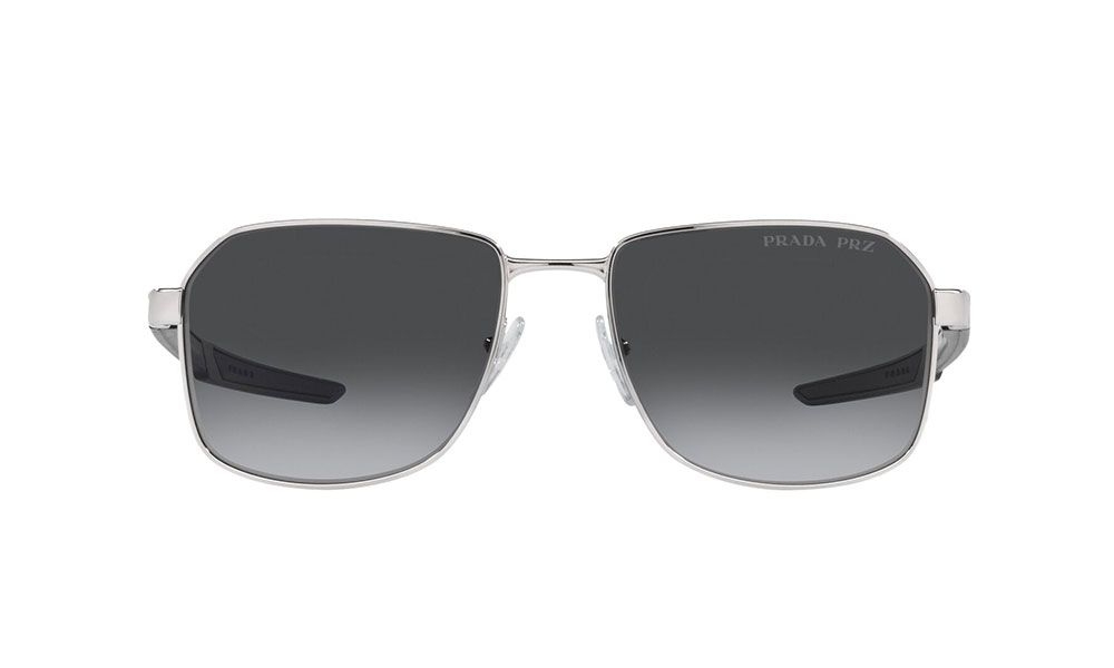 Prada Linea Rossa PS 54WS (1BC06G) 57 | Polarize Erkek Gri Güneş Gözlüğü